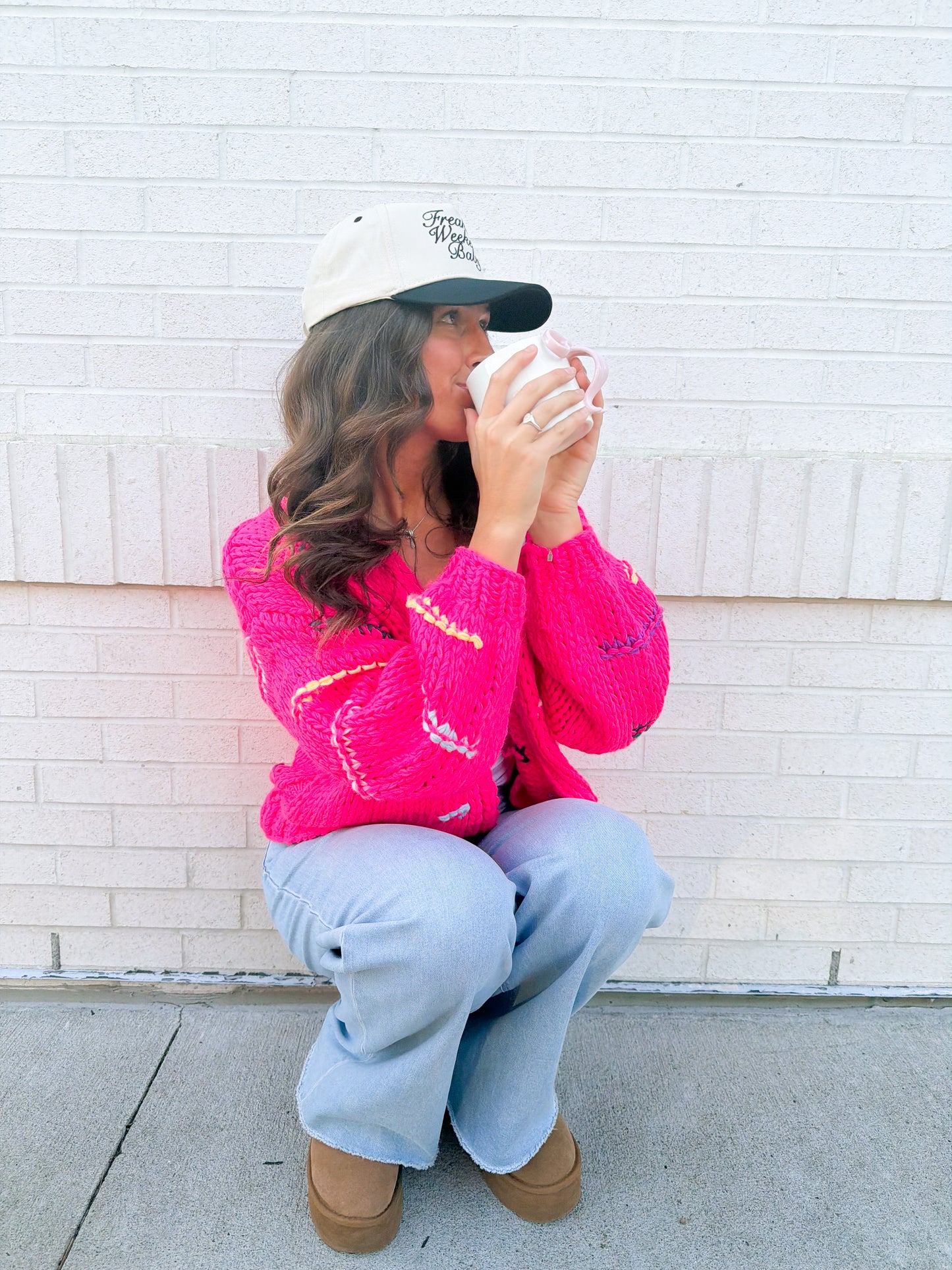 Lucy Hot Pink Cardigan