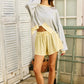 Becky Grey and Yellow Terry Top