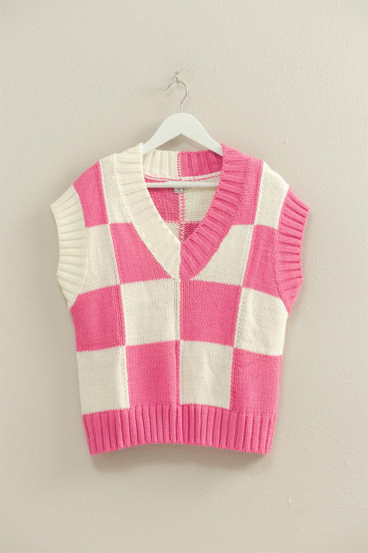 Han Checkered Sweater Vest