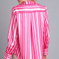 Gabby Hot Pink Striped Top