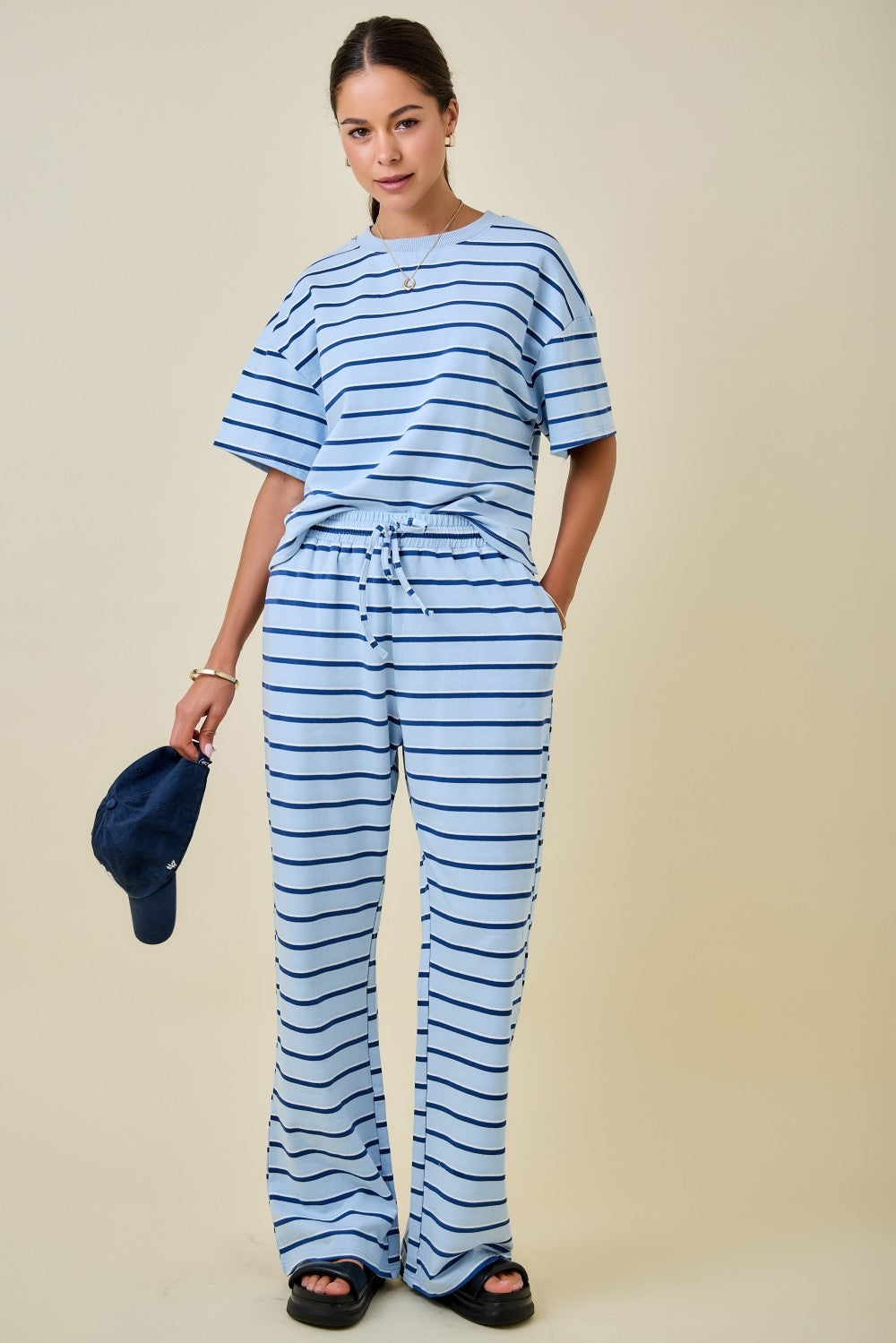 Diana Striped Pants Blue