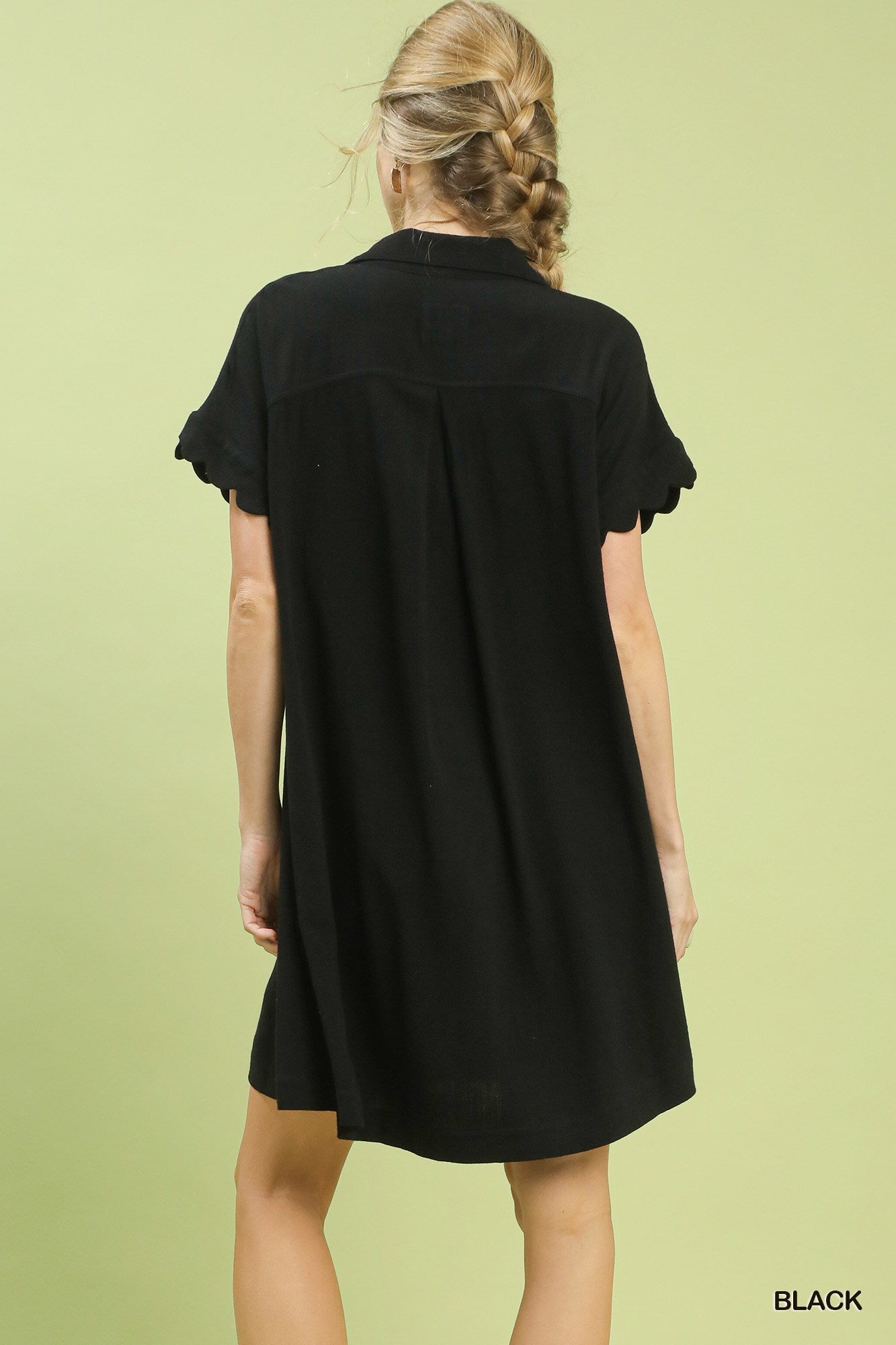 Gabriella Black Scallop Dress