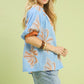 Gemma Blue Embroidered Top