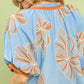 Gemma Blue Embroidered Top