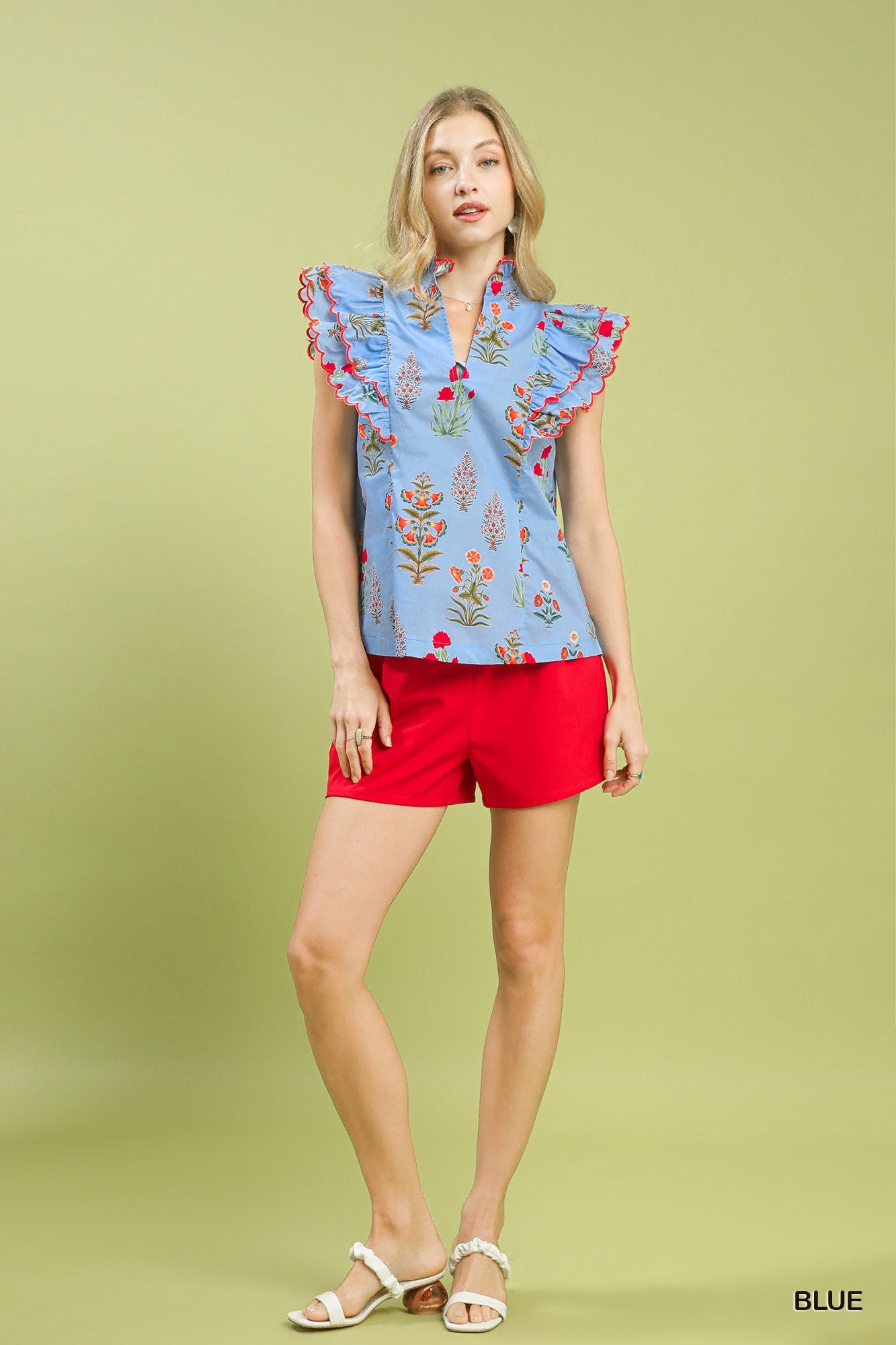 Gretchen Blue Floral Top