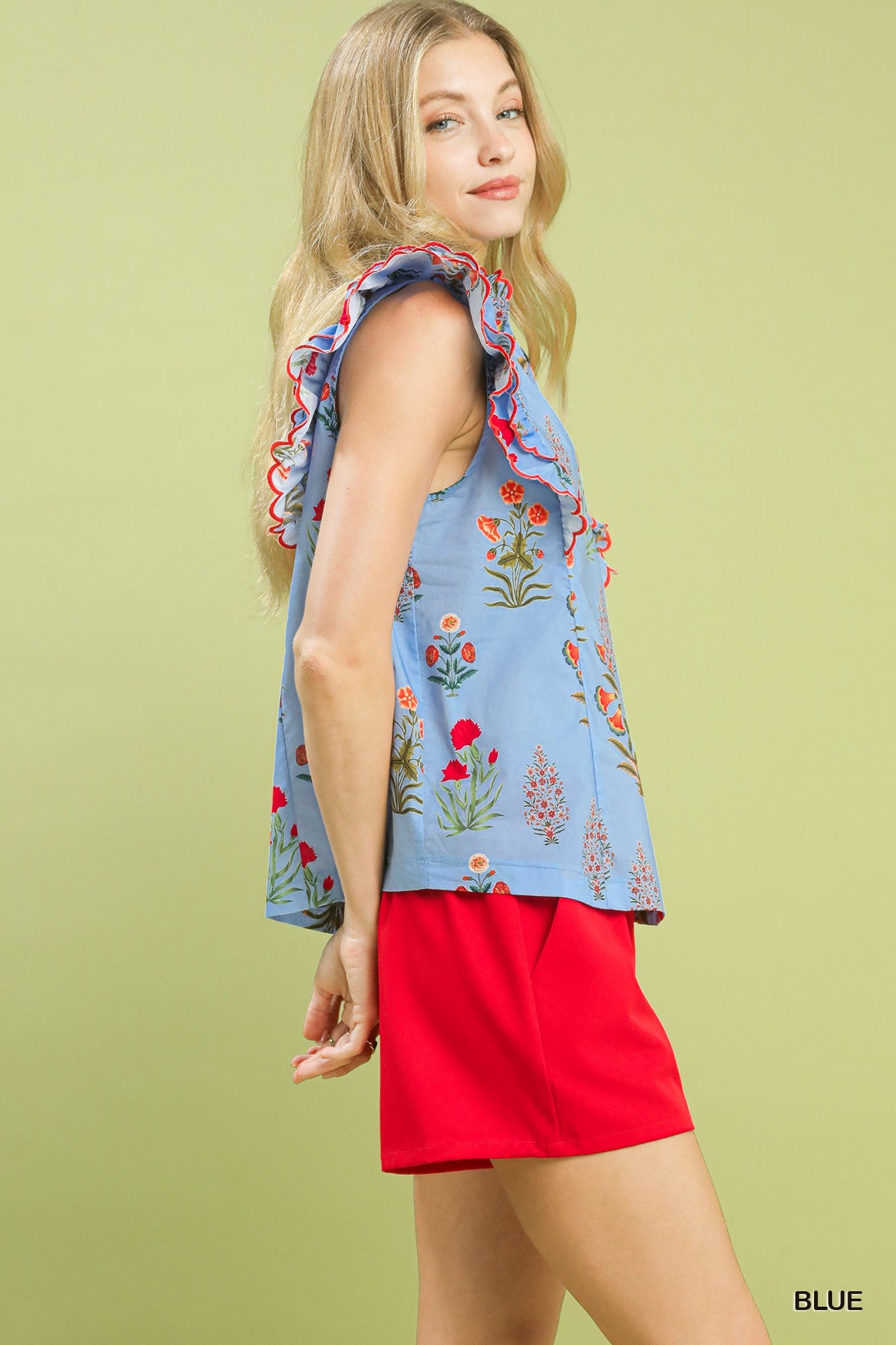 Gretchen Blue Floral Top