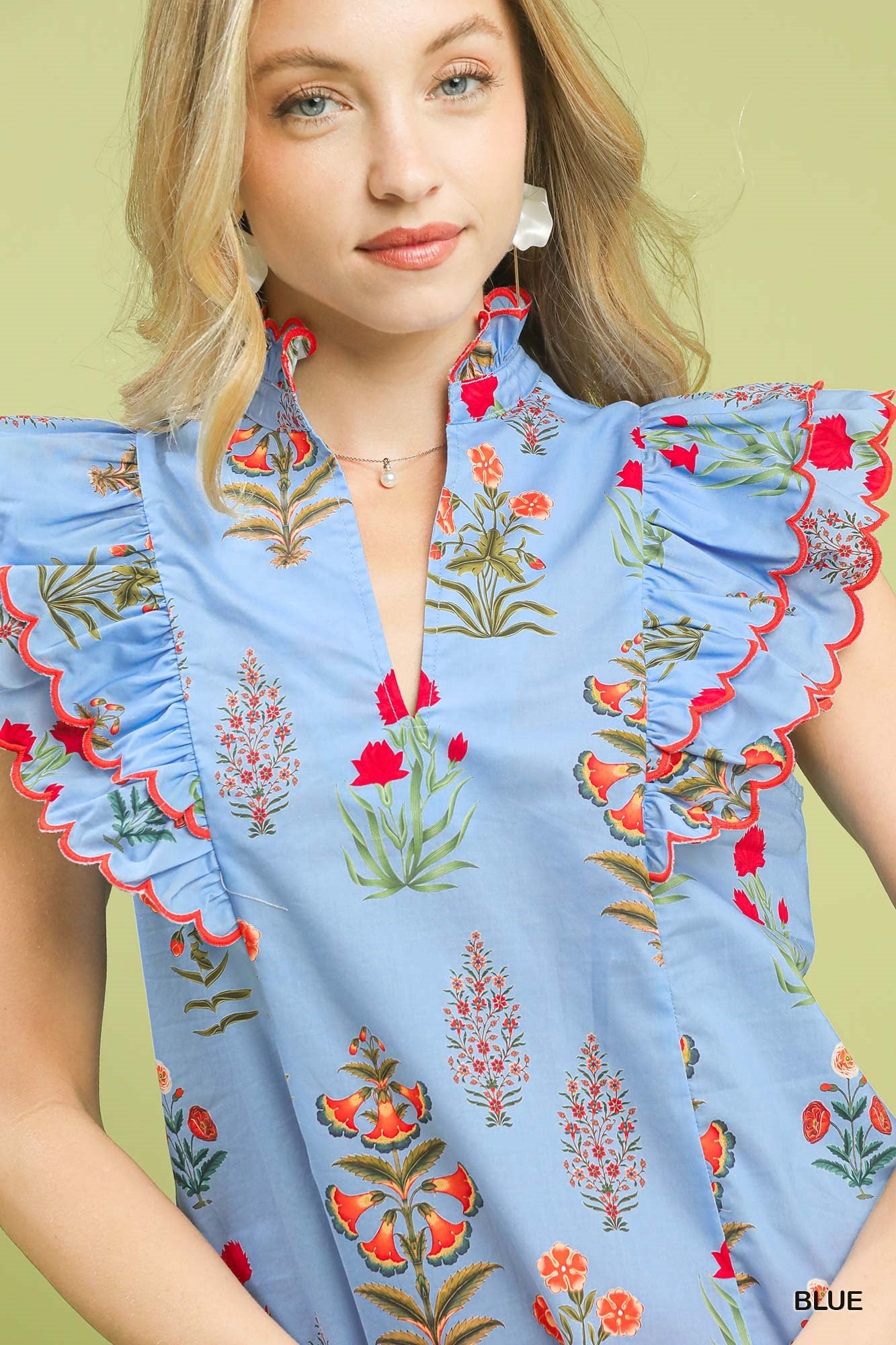 Gretchen Blue Floral Top