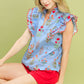 Gretchen Blue Floral Top