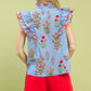Gretchen Blue Floral Top