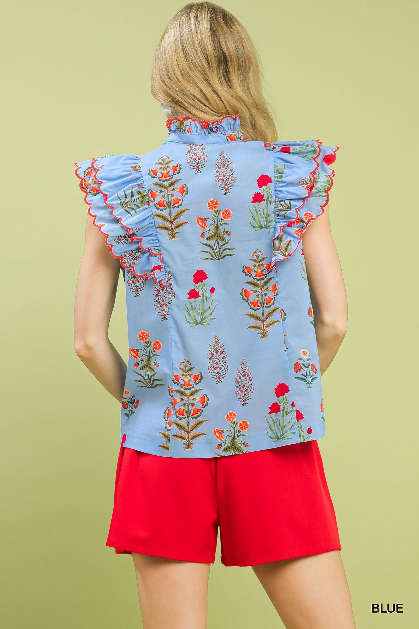 Gretchen Blue Floral Top