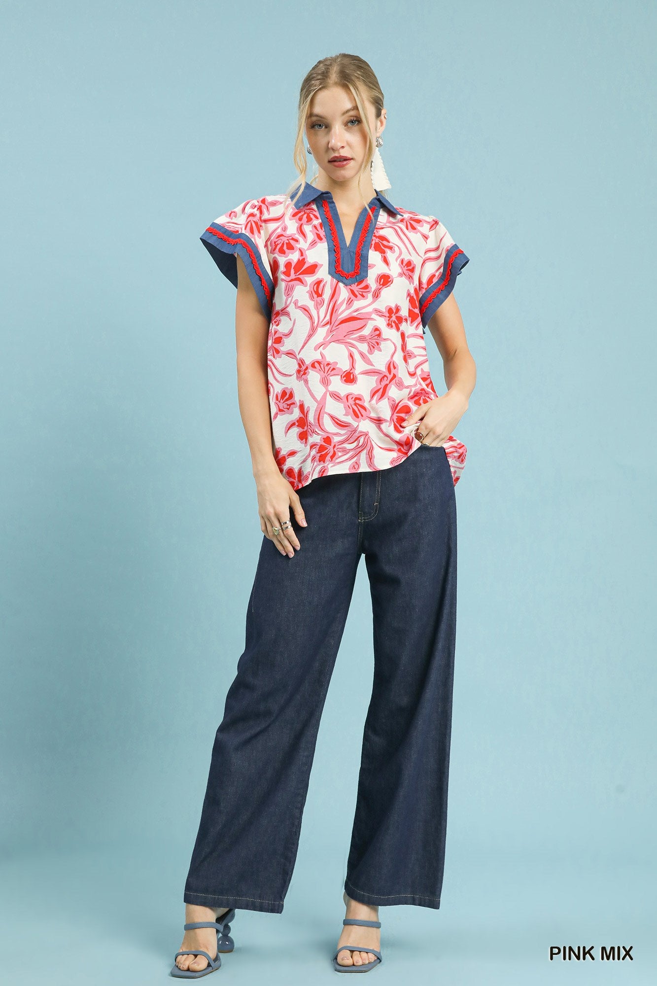 Gia Pink Mix Top