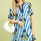 Gloria Blue Print Dress