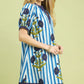 Gloria Blue Print Dress