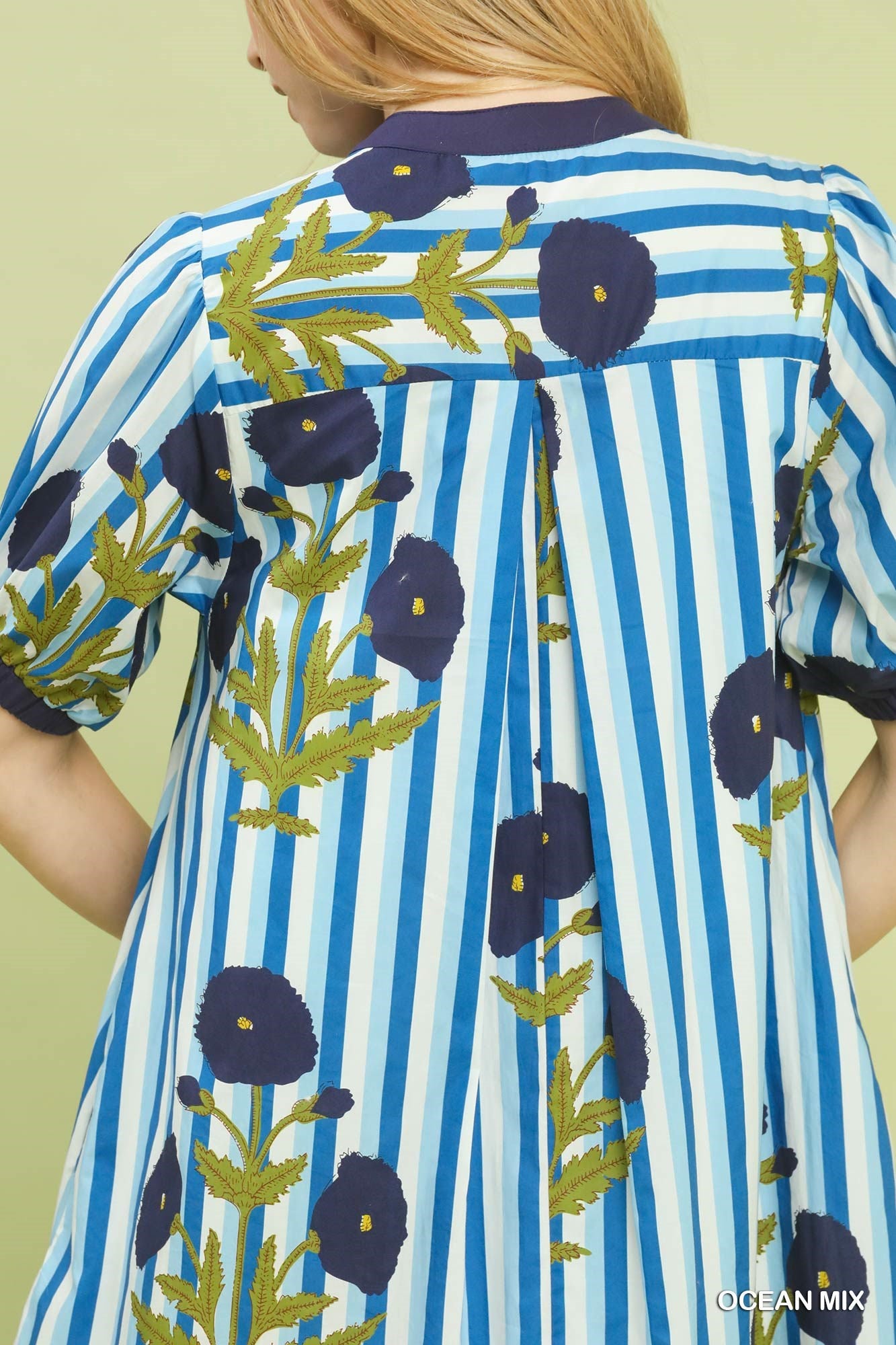 Gloria Blue Print Dress