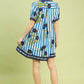 Gloria Blue Print Dress