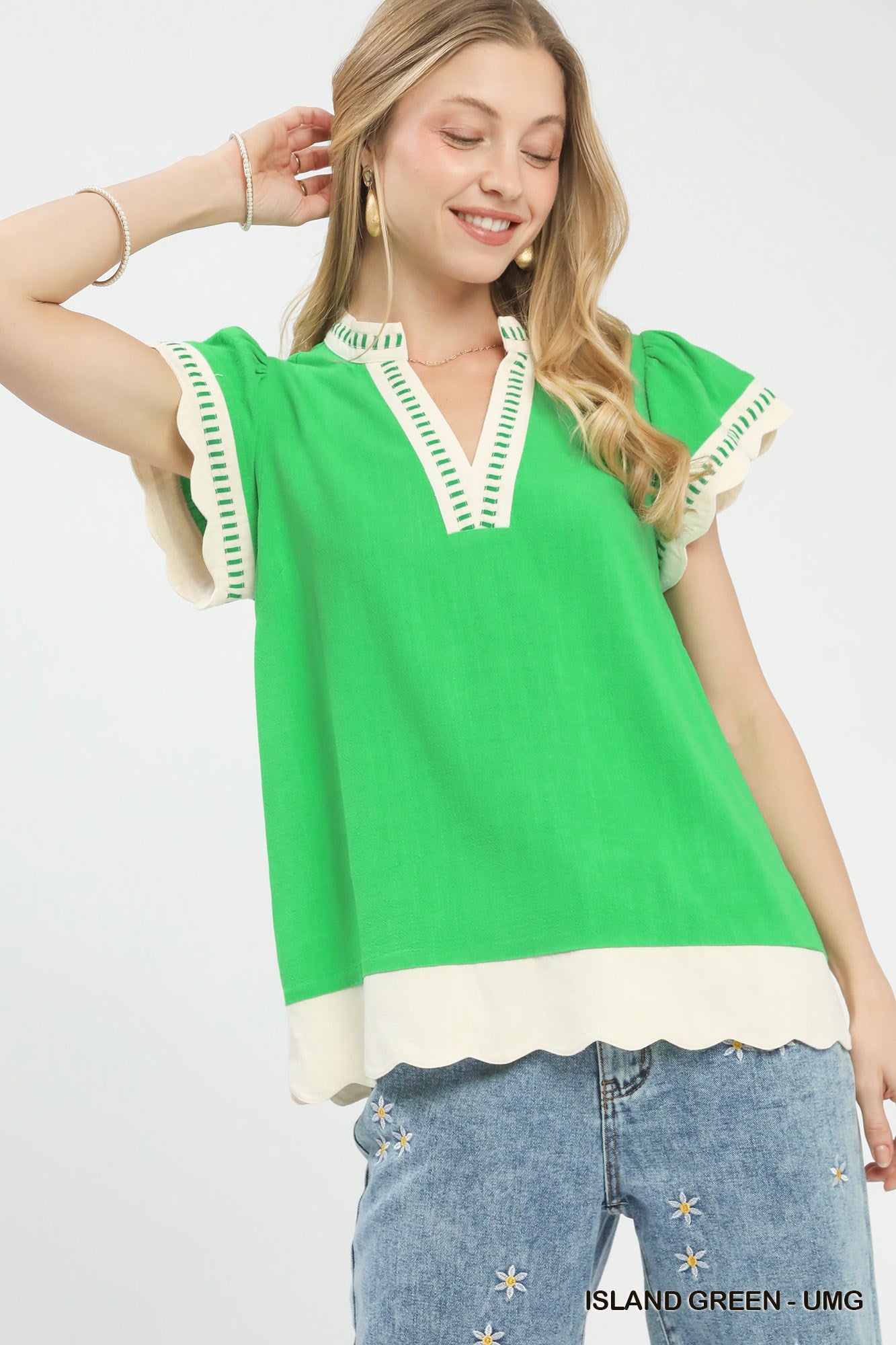 Gia Island Green Top