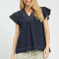 Gracelyn Dark Denim Top