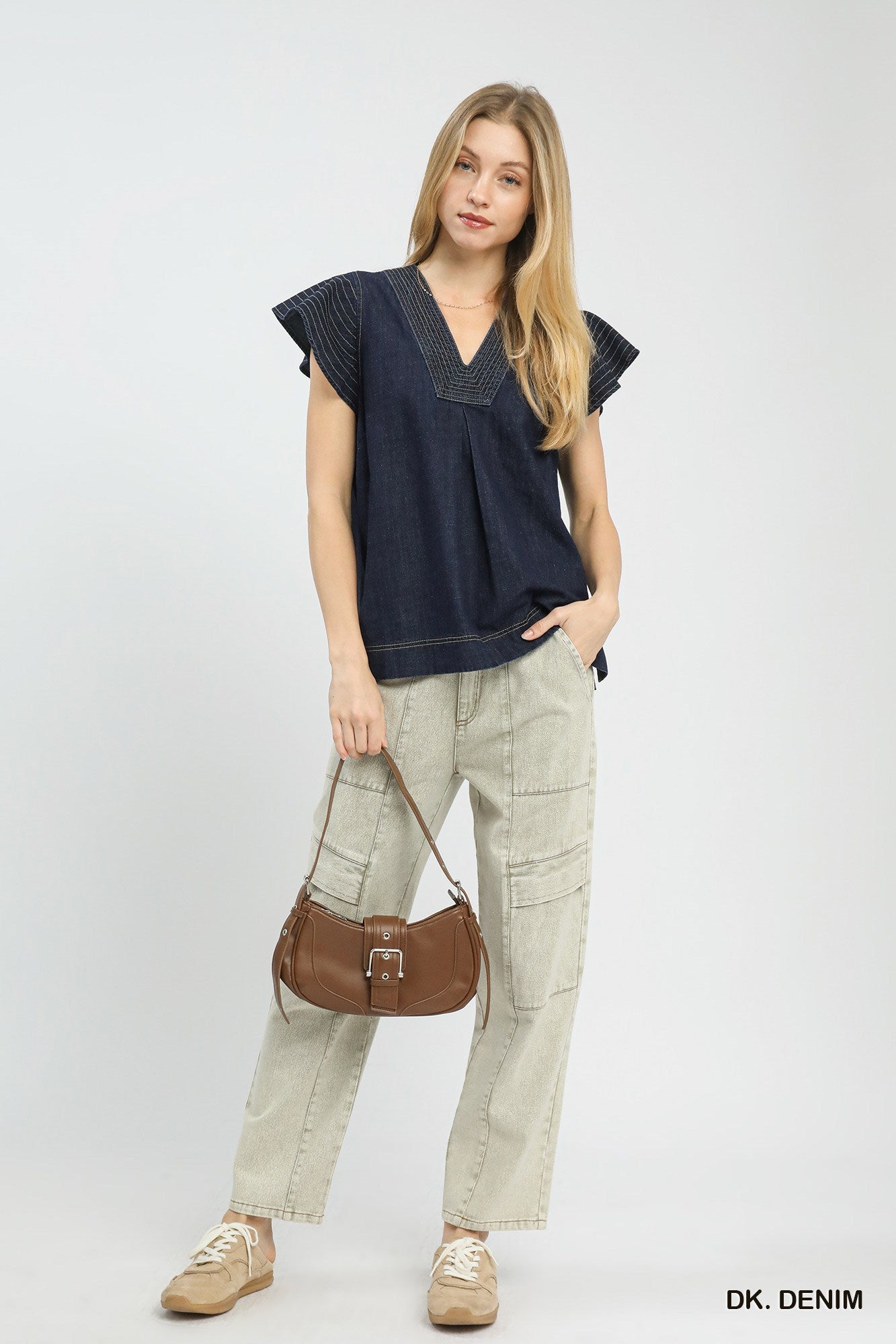 Gracelyn Dark Denim Top