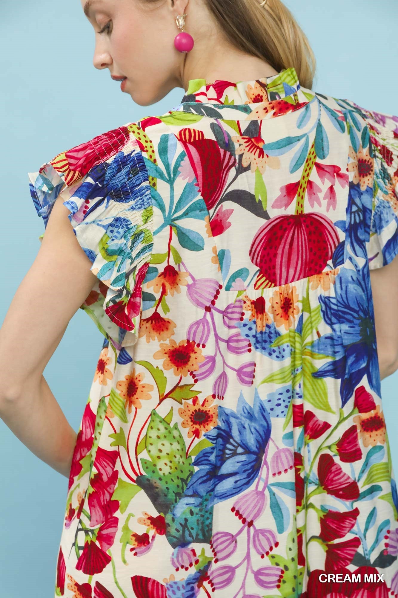 Gene Cream Floral Dress