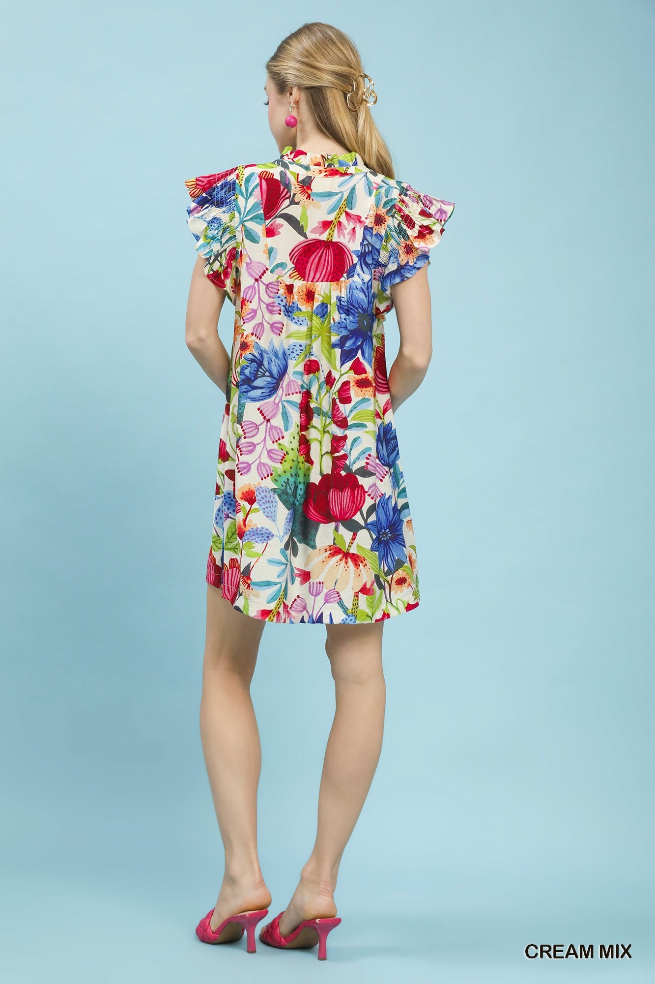 Gene Cream Floral Dress
