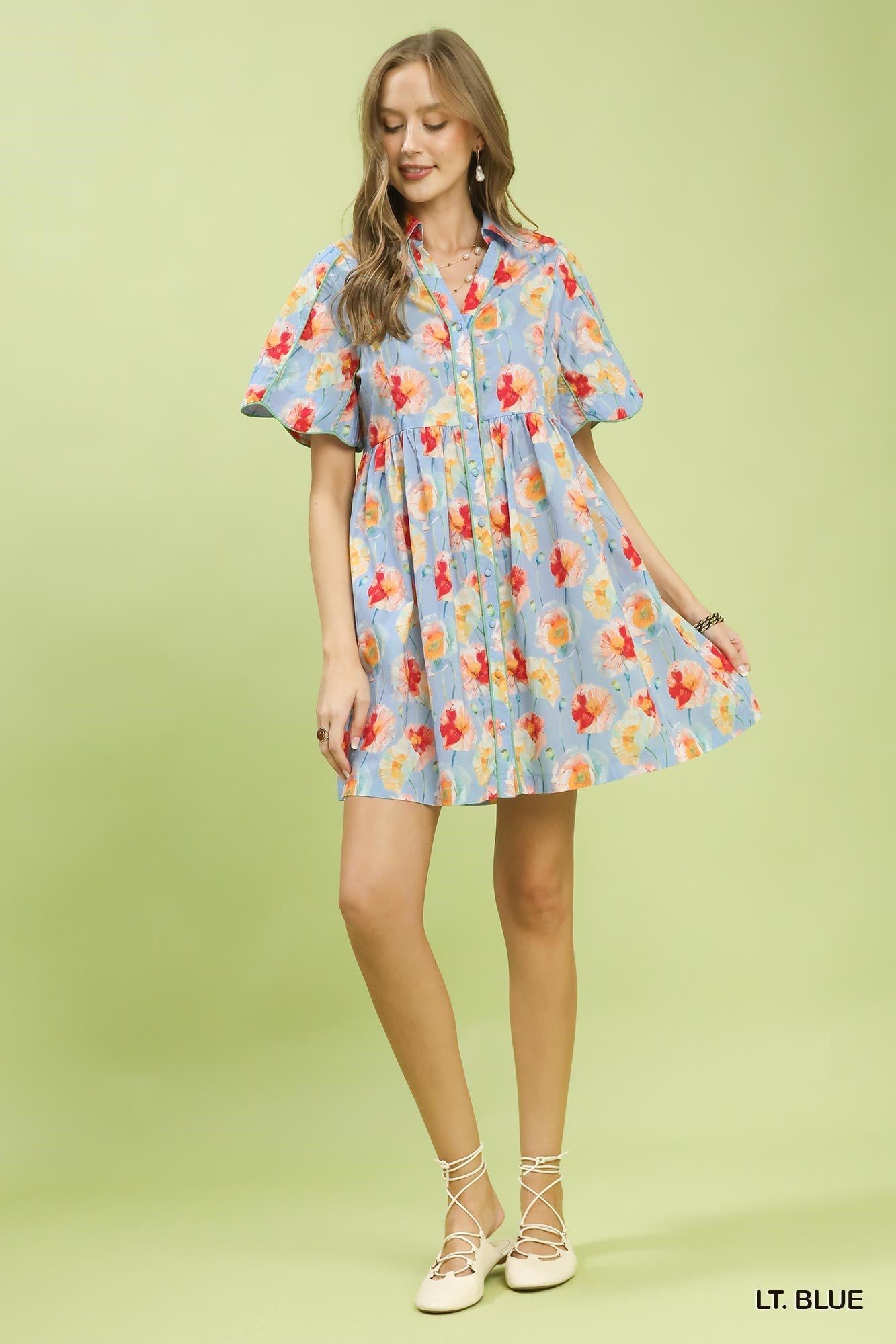 Gwen Blue Floral Dress