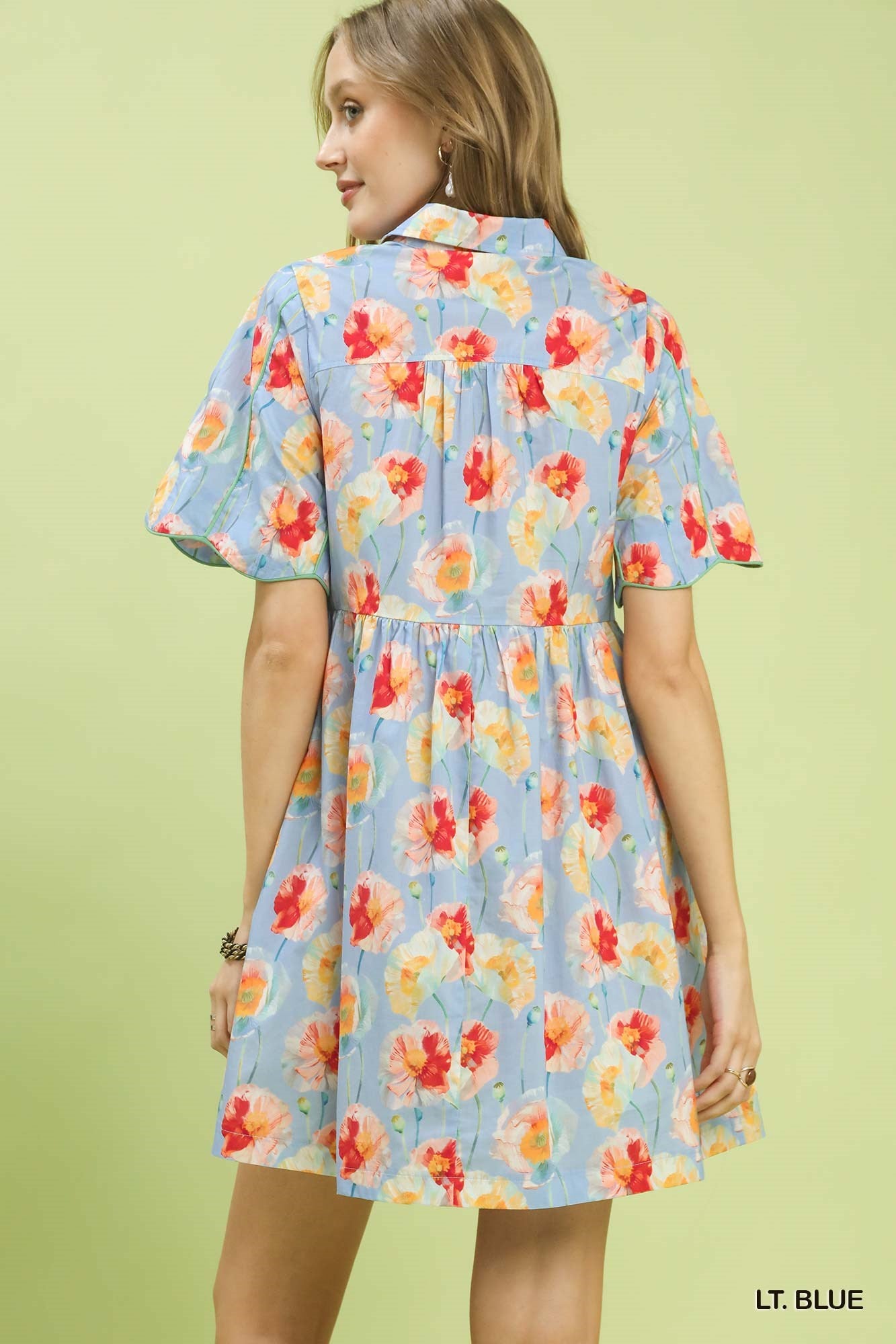 Gwen Blue Floral Dress