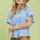 Giselle Blue Gingham Top