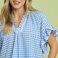 Giselle Blue Gingham Top