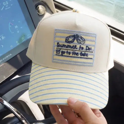 Summer To Do -Blue/Yellow Patch Hat