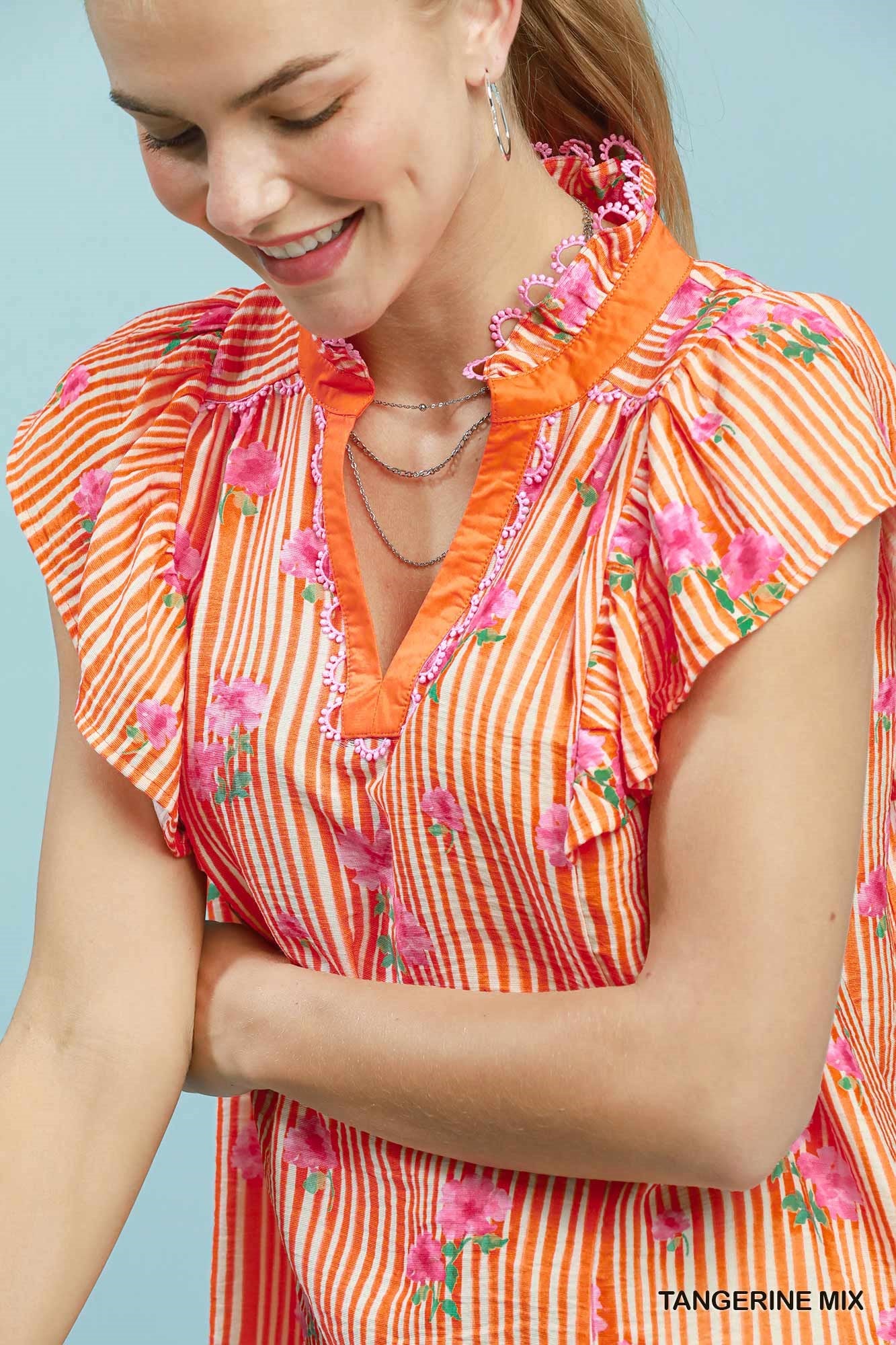 Gianna Tangerine Mix Top