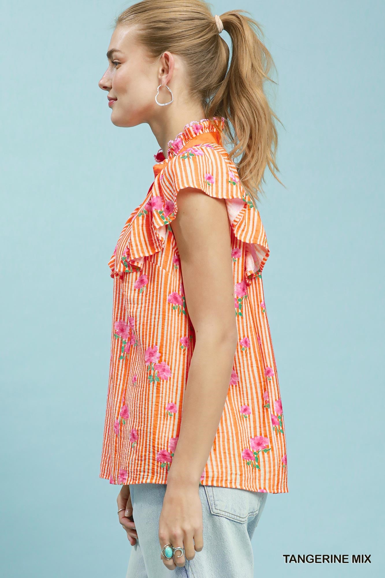 Gianna Tangerine Mix Top
