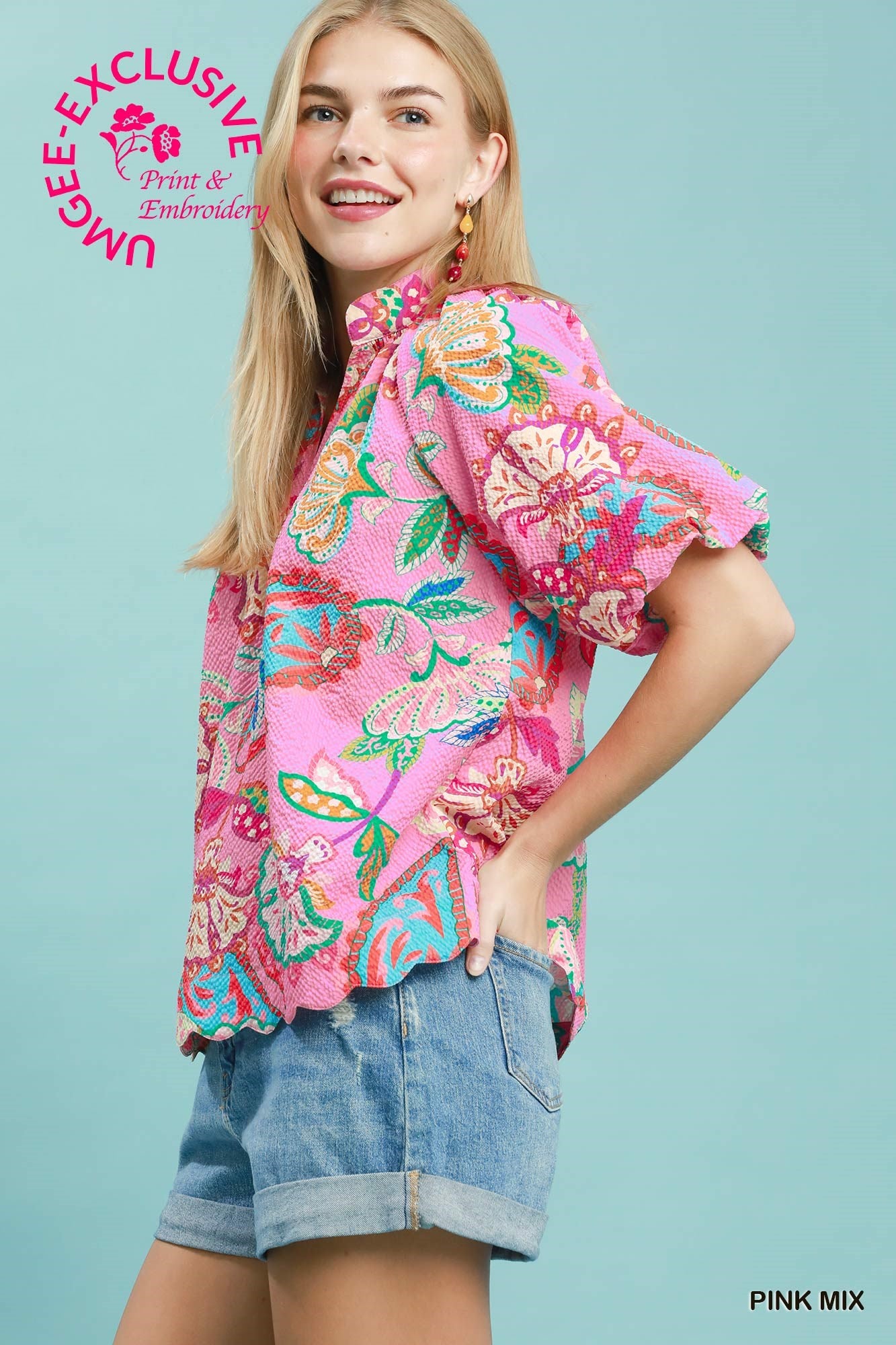 Gracie Pink Mix Top