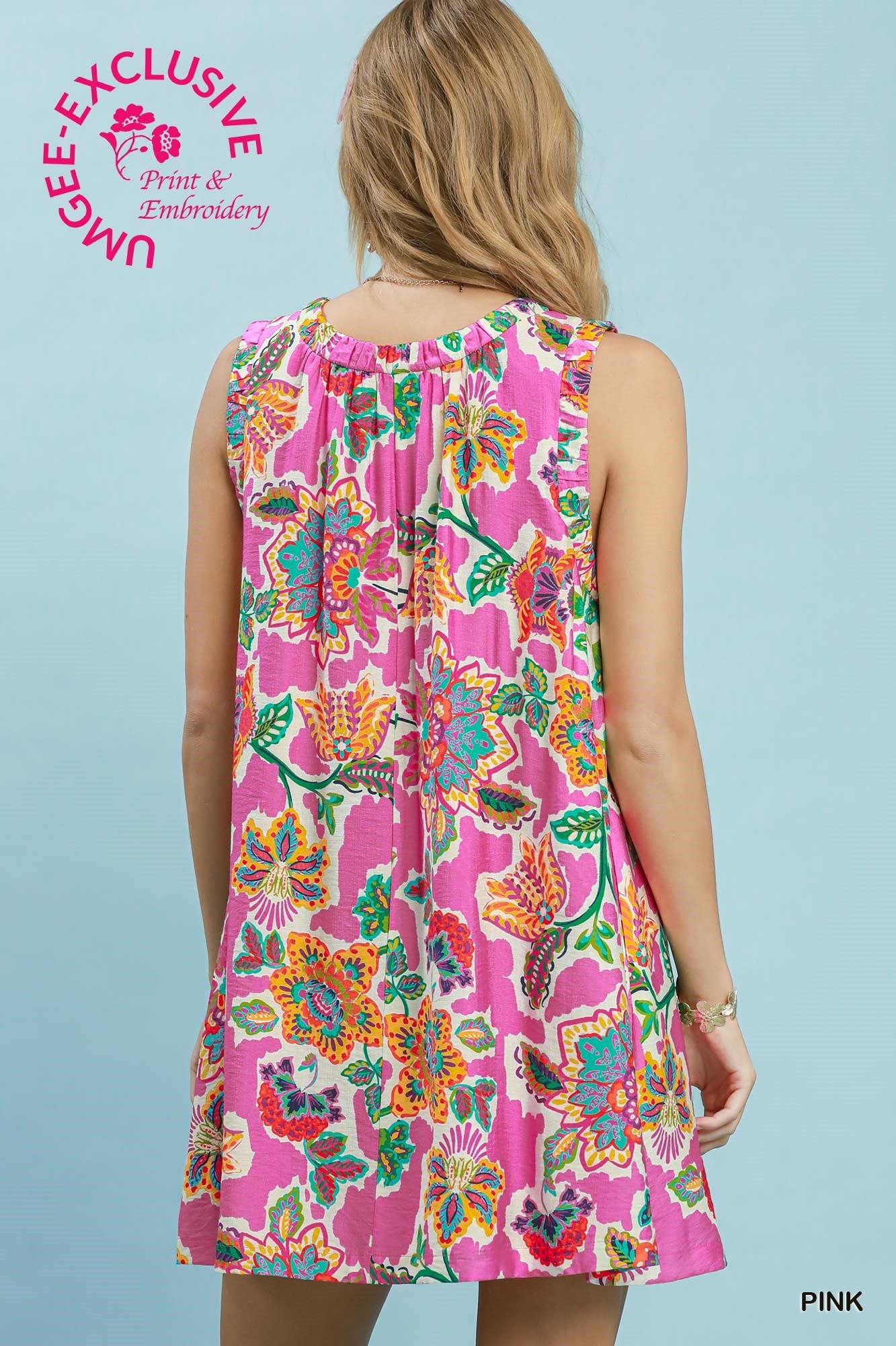 Genny Pink Print Dress