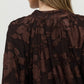 Gianna Brown Flower Top