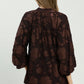 Gianna Brown Flower Top