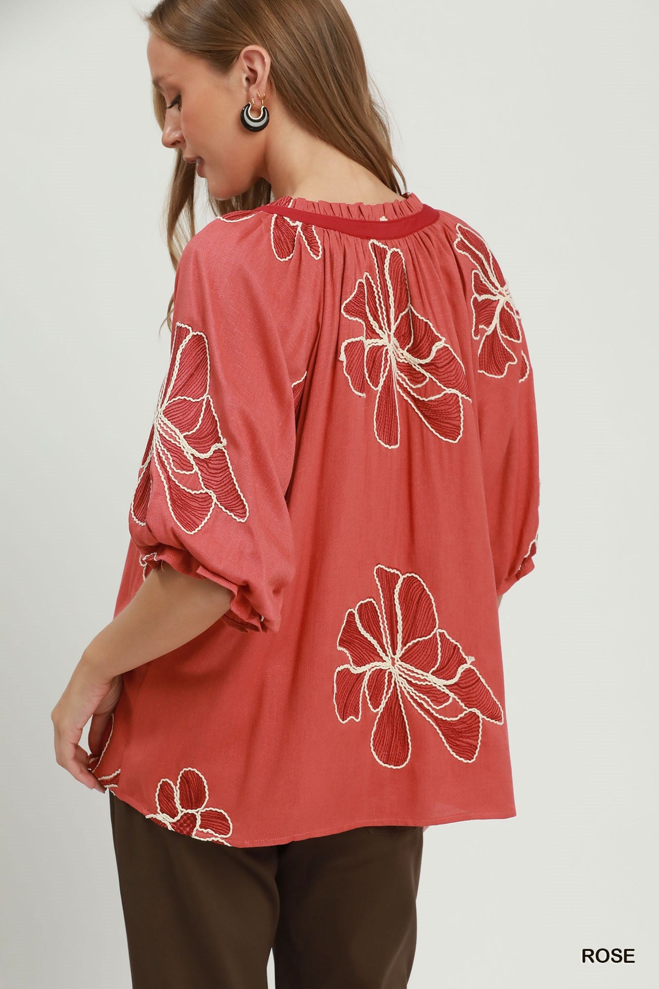 Gia Rose Embroidered Top
