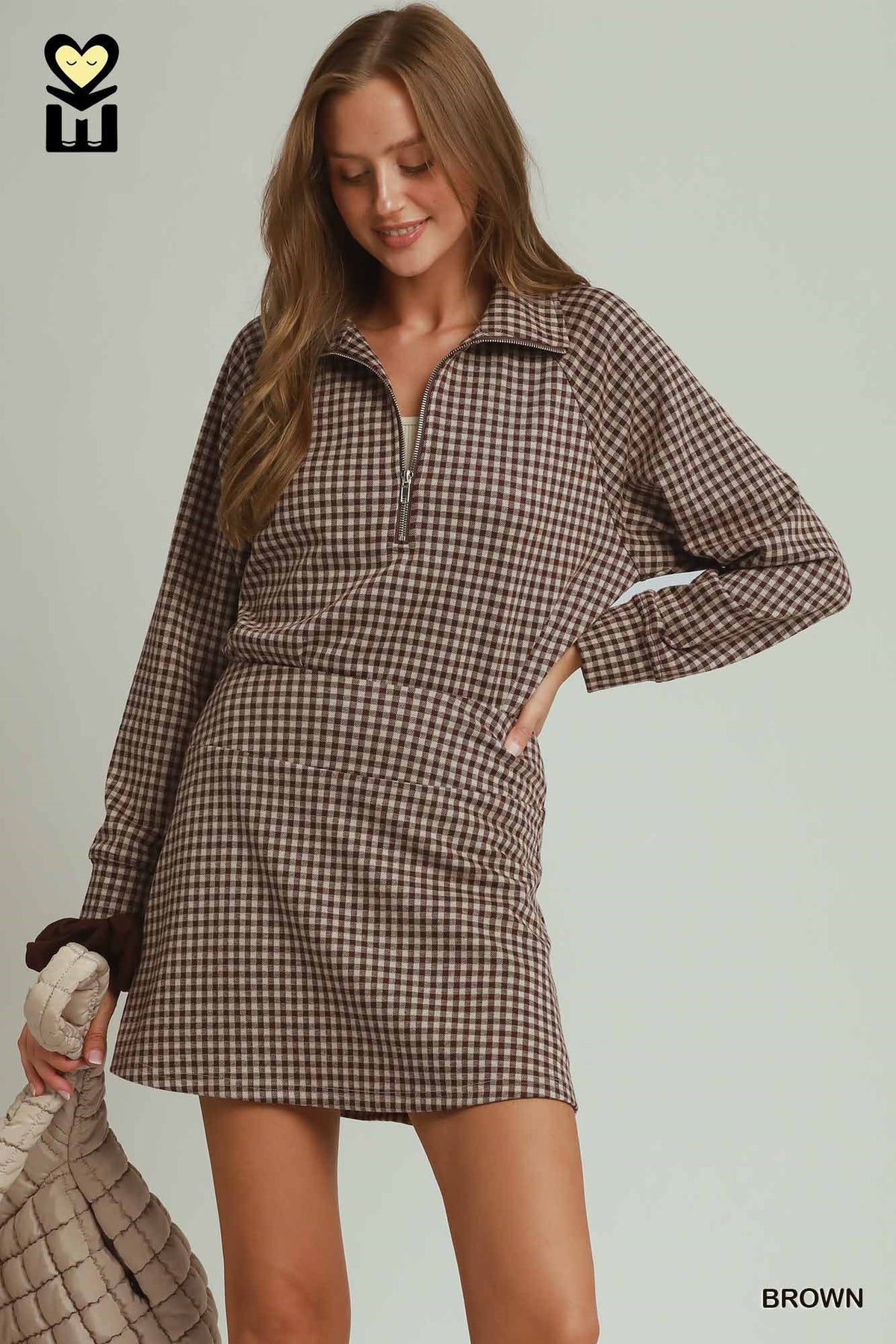 Genesis Brown Plaid Skort