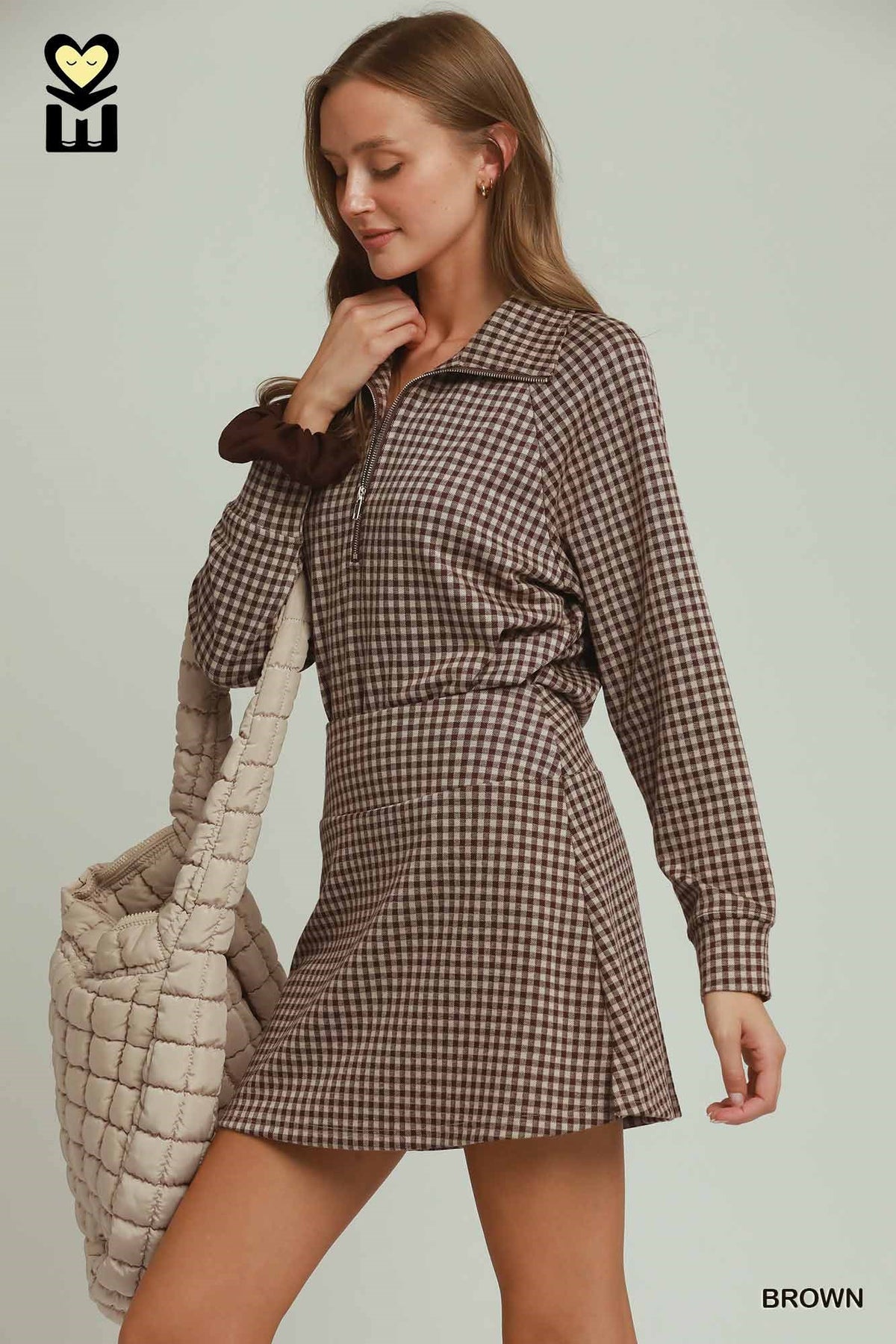 Genesis Brown Plaid Skort