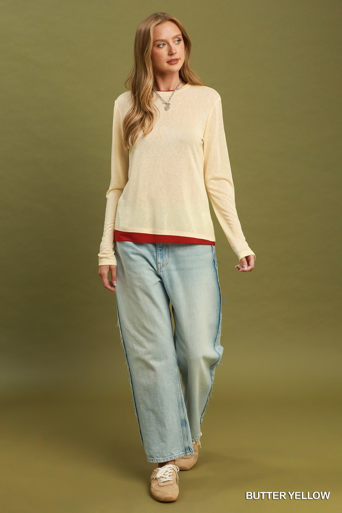 Gemma Butter Yellow Layered Top