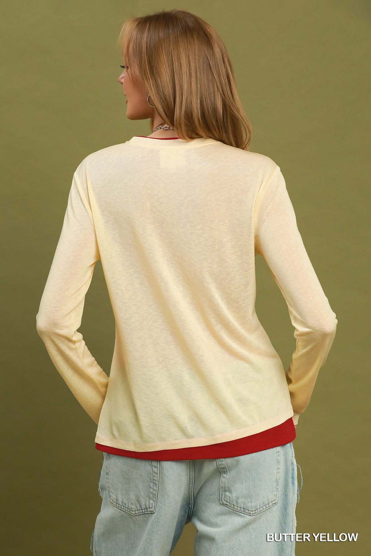 Gemma Butter Yellow Layered Top