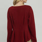 Gia Burgundy Gingham Cuff Top