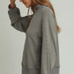 Goldie Charcoal Ribbed Mockneck