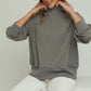 Goldie Charcoal Ribbed Mockneck