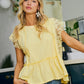 Benny Yellow Lace Top
