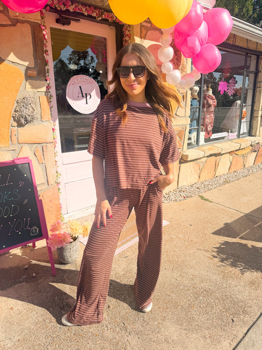 Debra Brown Striped Set Pants