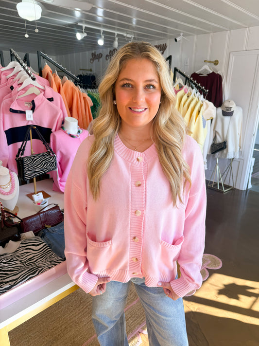 Wendy Pink Cardigan