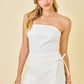 Darla White Denim Wrap Romper