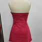 Dakota crimson denim dress