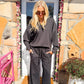 Scuba Collared Pullover & Pants Set Black