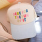 Here For the Fun of It - Baby Blue Corduroy Trucker Hat